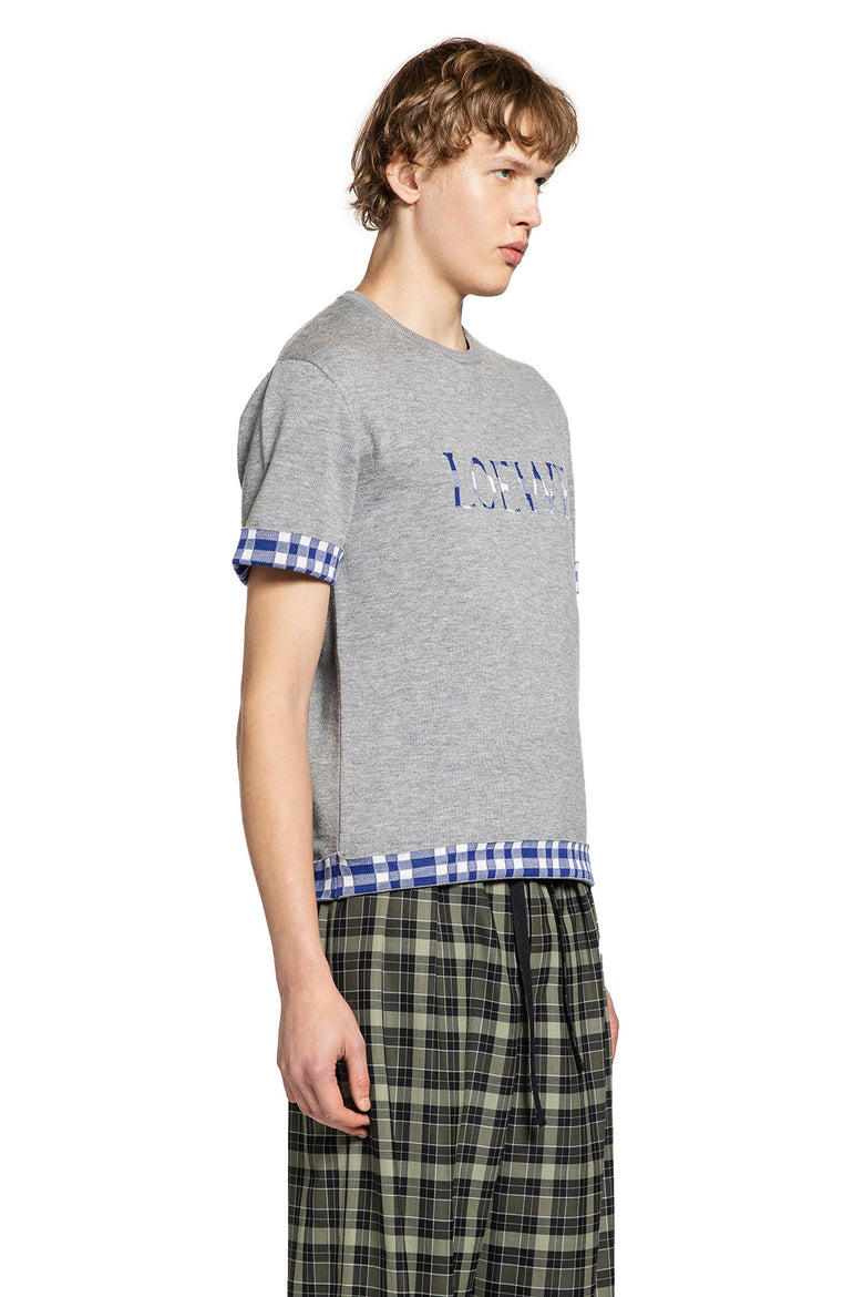 LOEWE MAN GREY T-SHIRTS & TANK TOPS