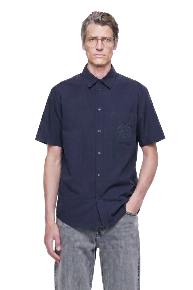 LOEWE Short Sleeve Shirt in Cotton Nylon Poplin man