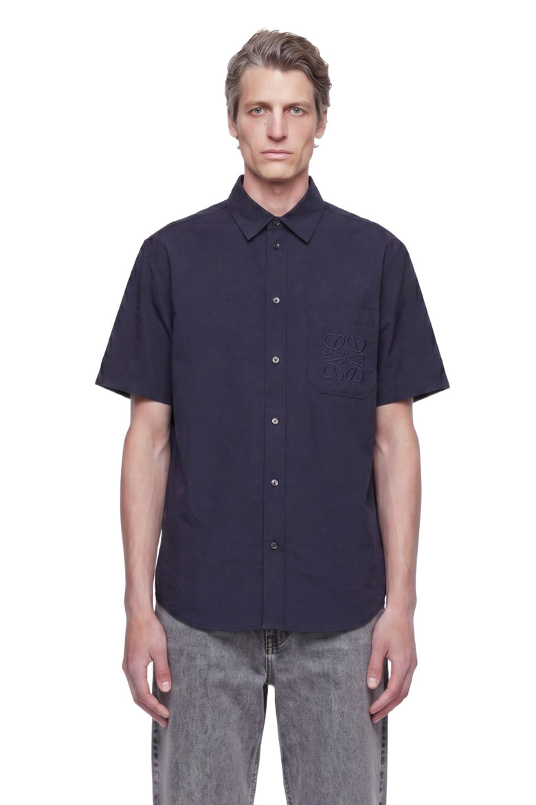 
              LOEWE Short Sleeve Shirt in Cotton Nylon Poplin man
            