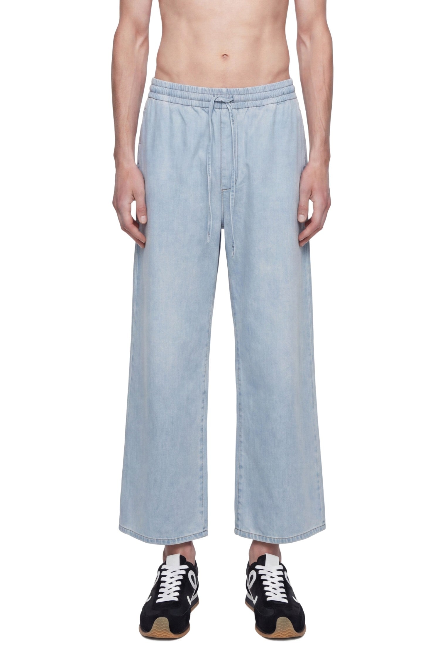 Drawstring Trousers in Denim