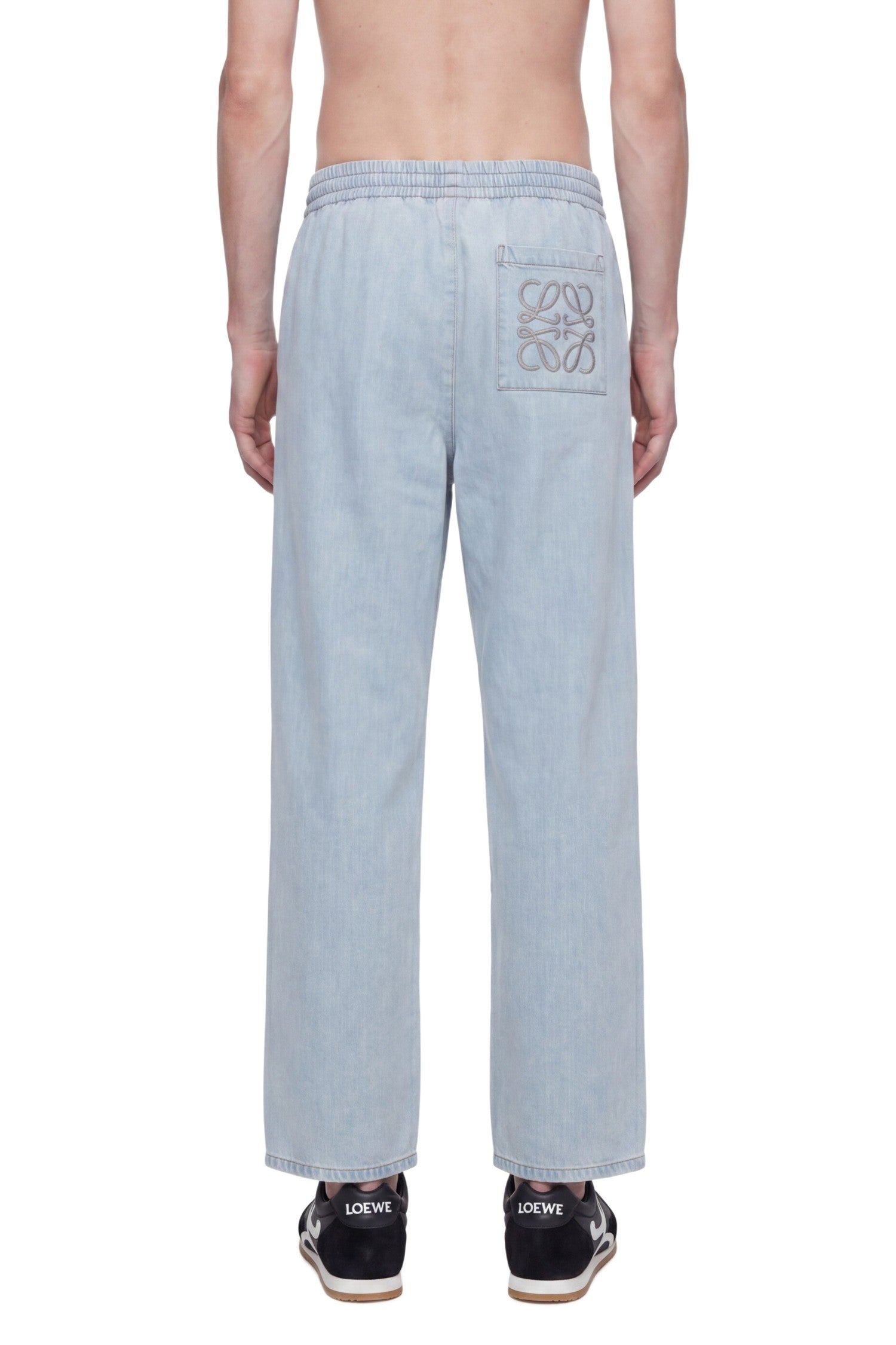 LOEWE Drawstring Trousers in Denim man