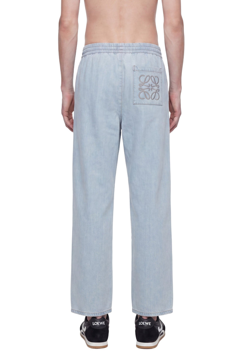 LOEWE Drawstring Trousers in Denim man