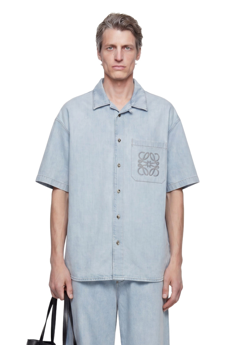 LOEWE Short Sleeve Shirt in Denim man