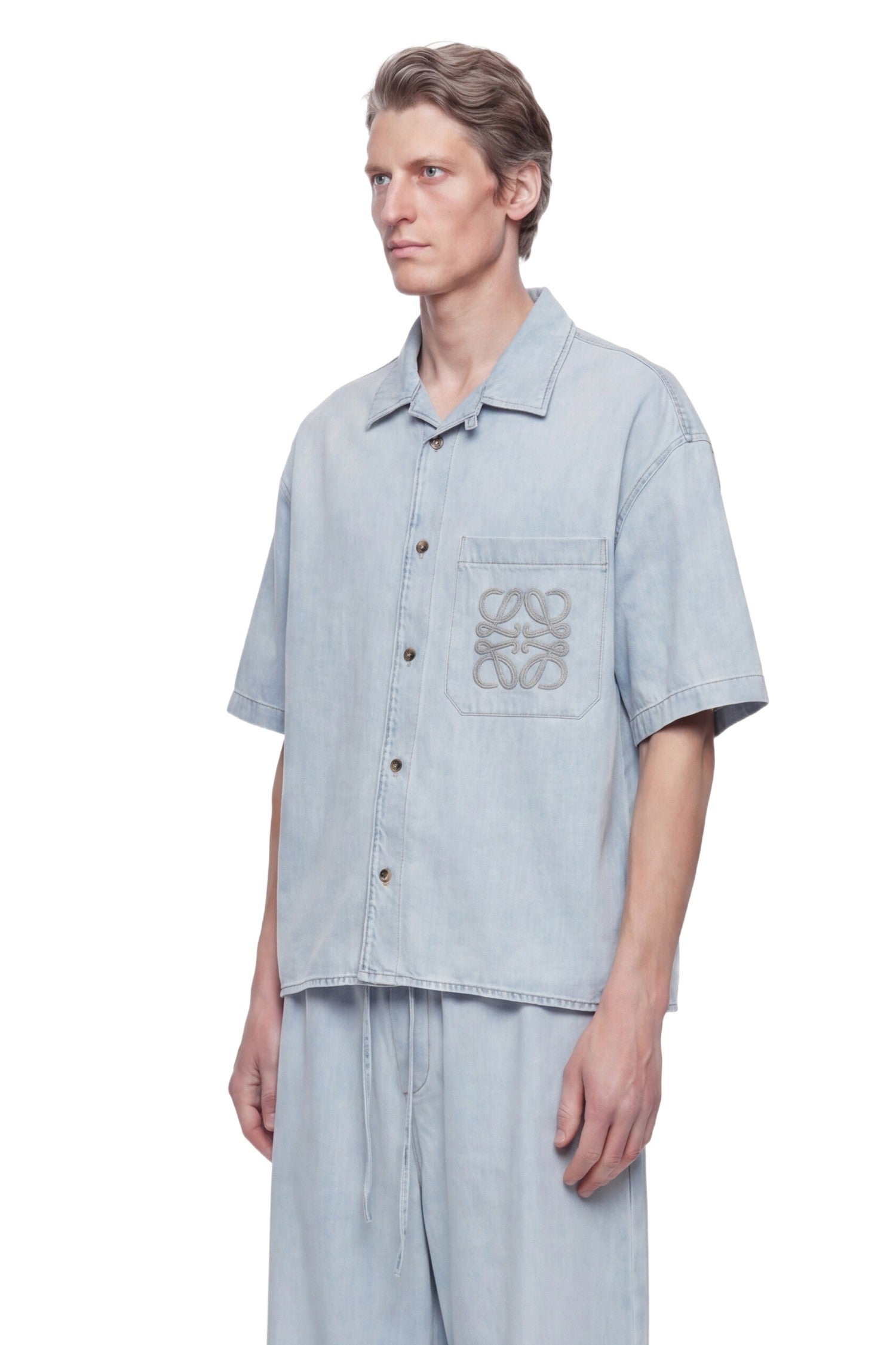 LOEWE Short Sleeve Shirt in Denim man