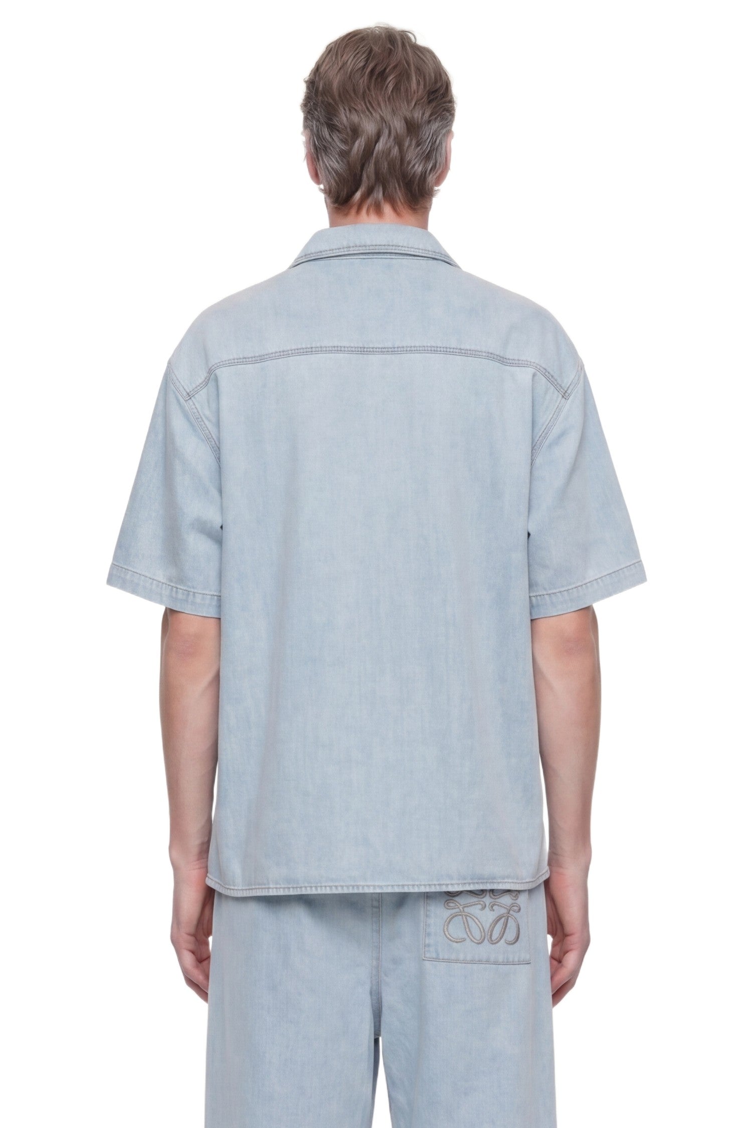 LOEWE Short Sleeve Shirt in Denim man