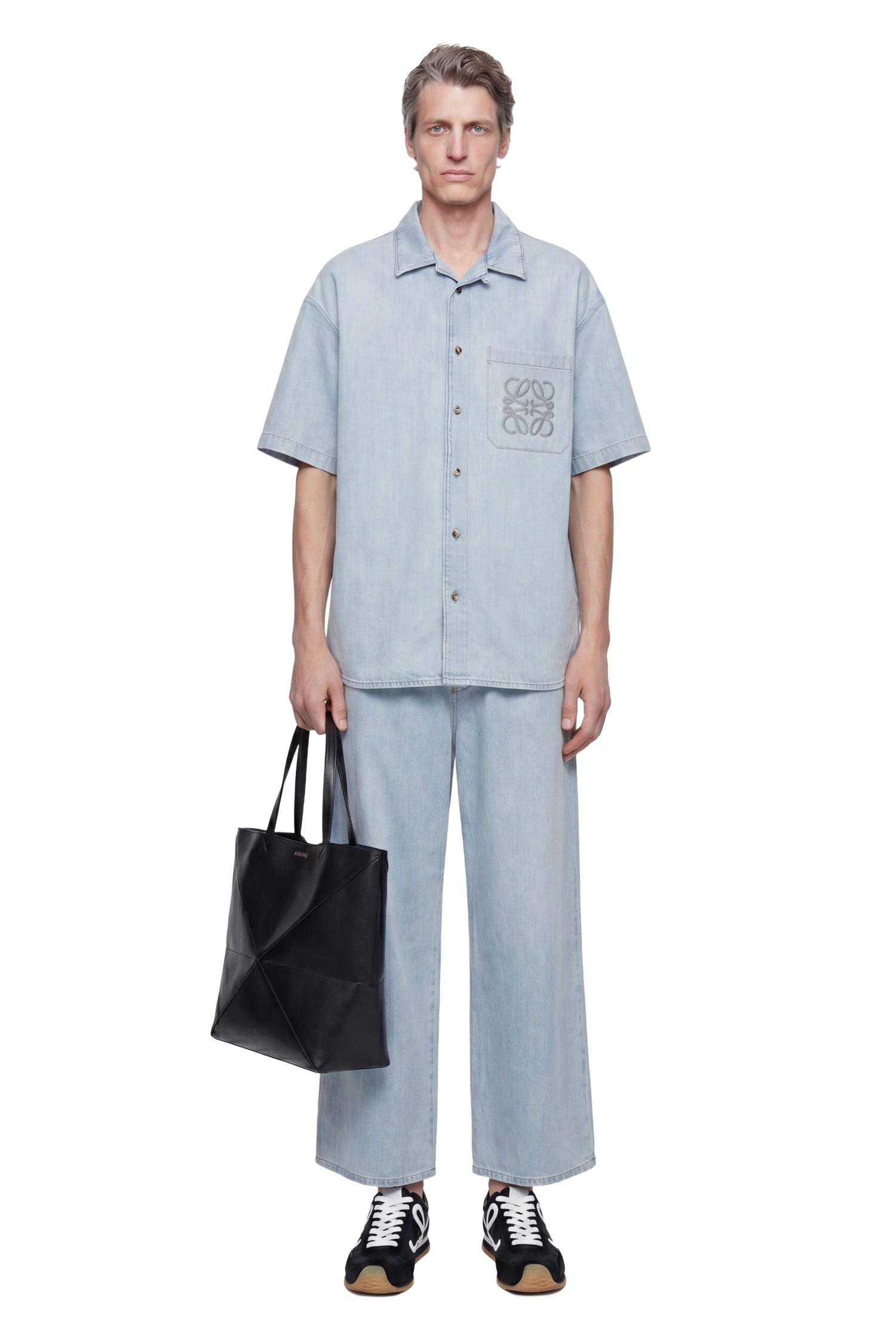 LOEWE Short Sleeve Shirt in Denim man