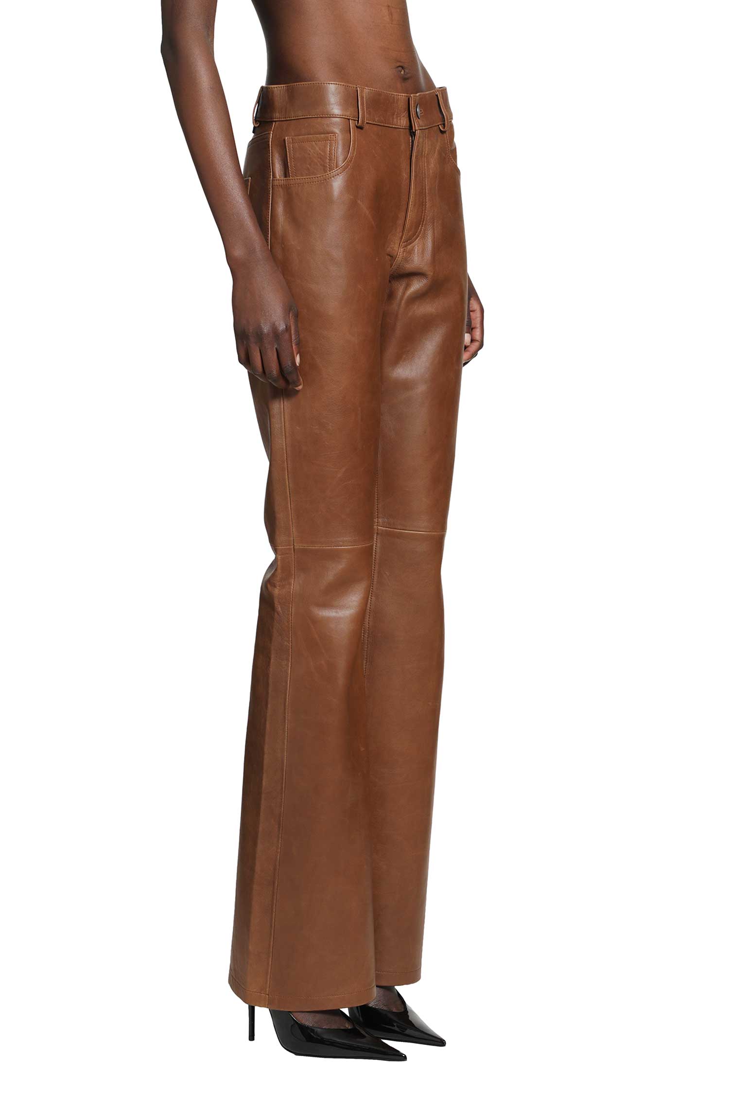 Flora Silky Leather Trousers