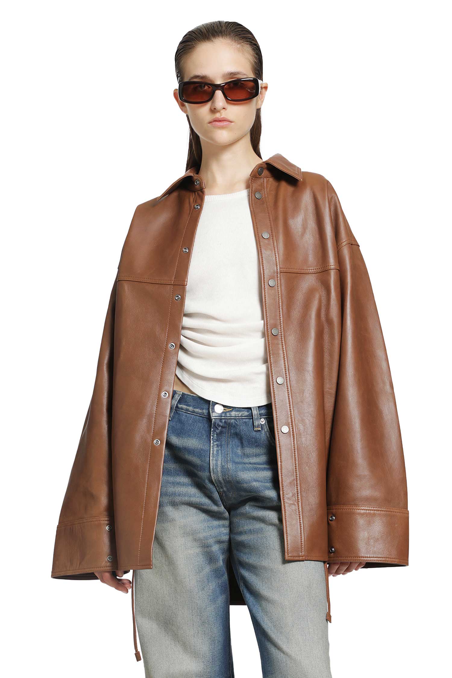 Victoria Silky Leather Shirt