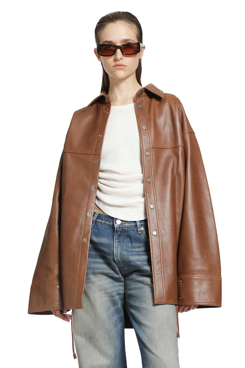 HAIKURE Victoria Silky Leather Shirt woman