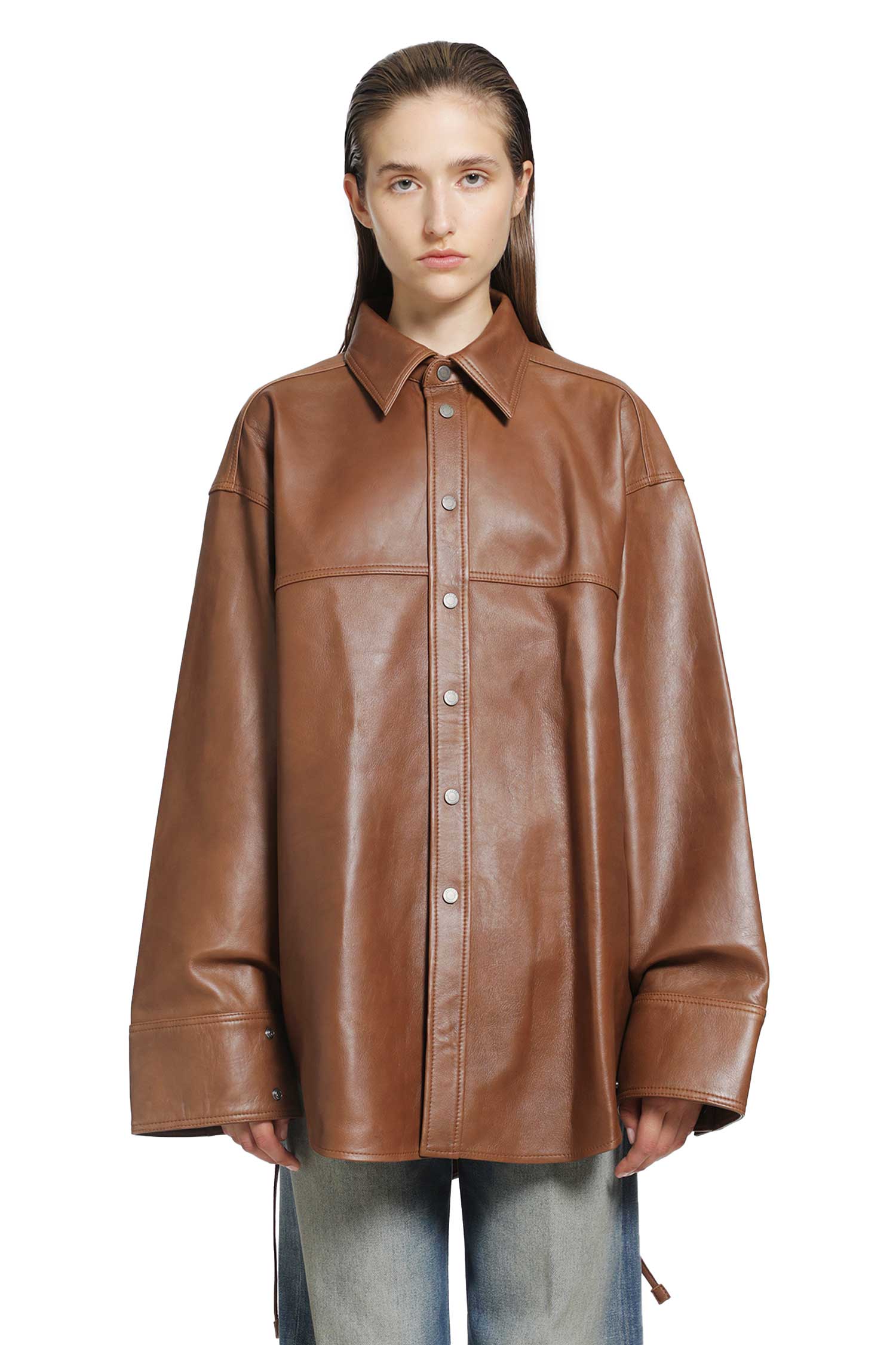 HAIKURE Victoria Silky Leather Shirt woman