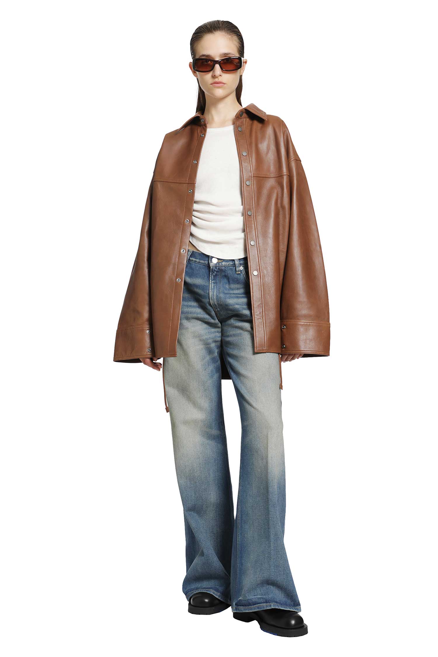 Victoria Silky Leather Shirt