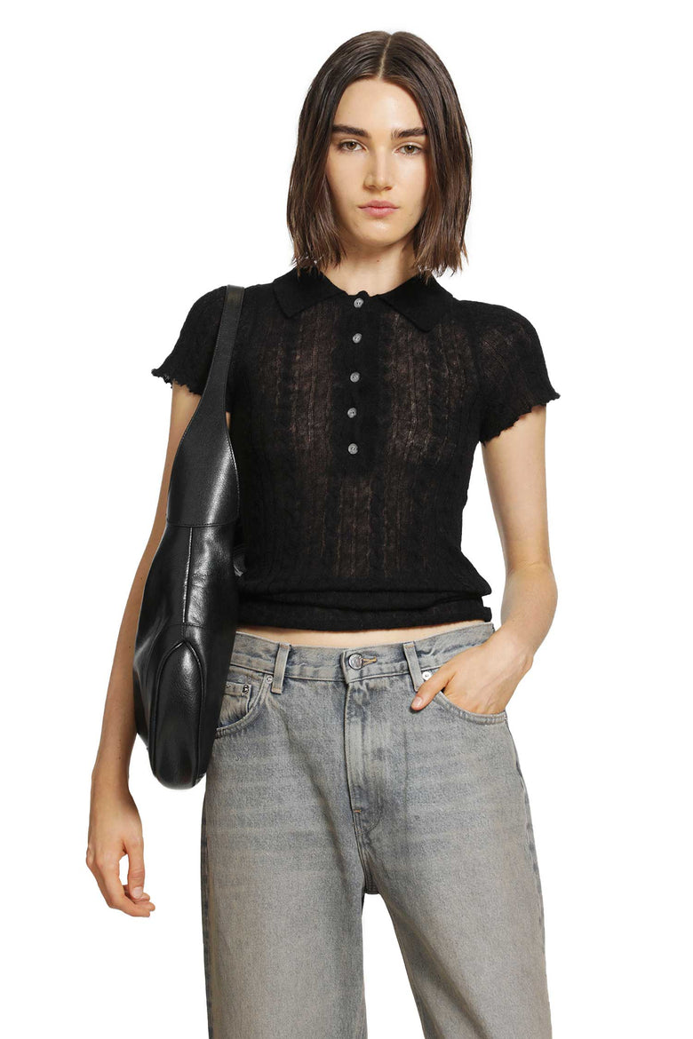 HAIKURE Laurie See-Through Polo Shirt woman