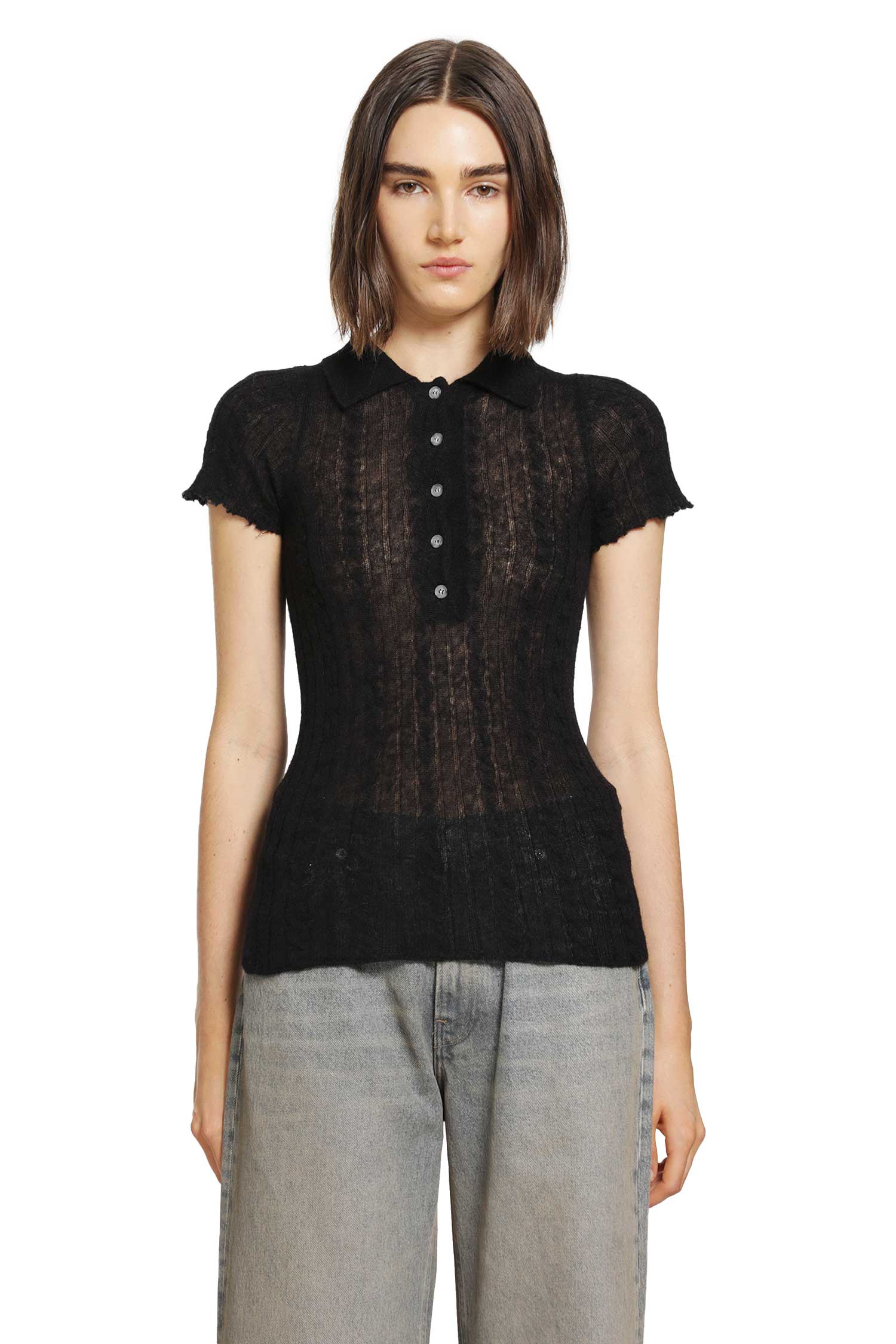 Laurie Semi-Sheer Polo Shirt