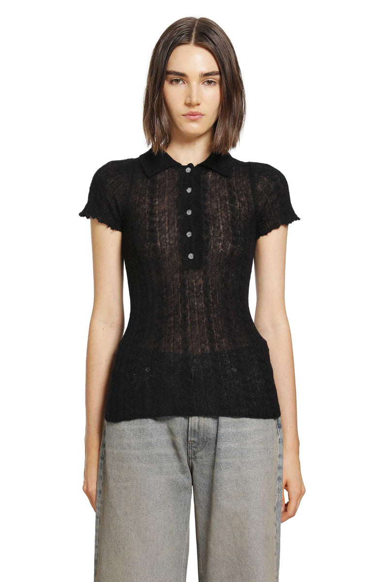 HAIKURE Laurie Semi-Sheer Polo Shirt woman
