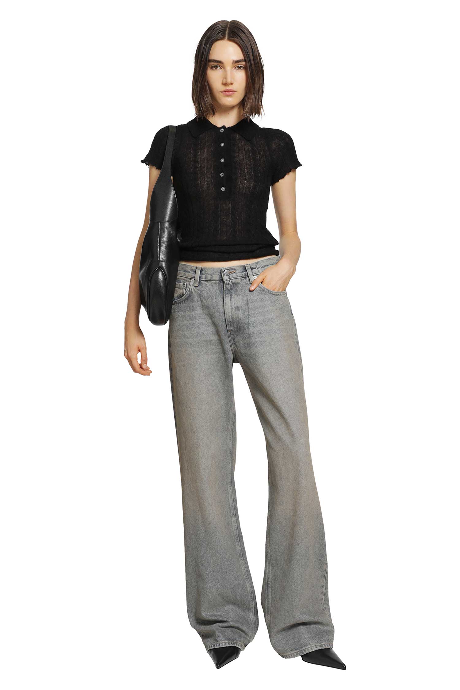 HAIKURE Laurie Semi-Sheer Polo Shirt woman