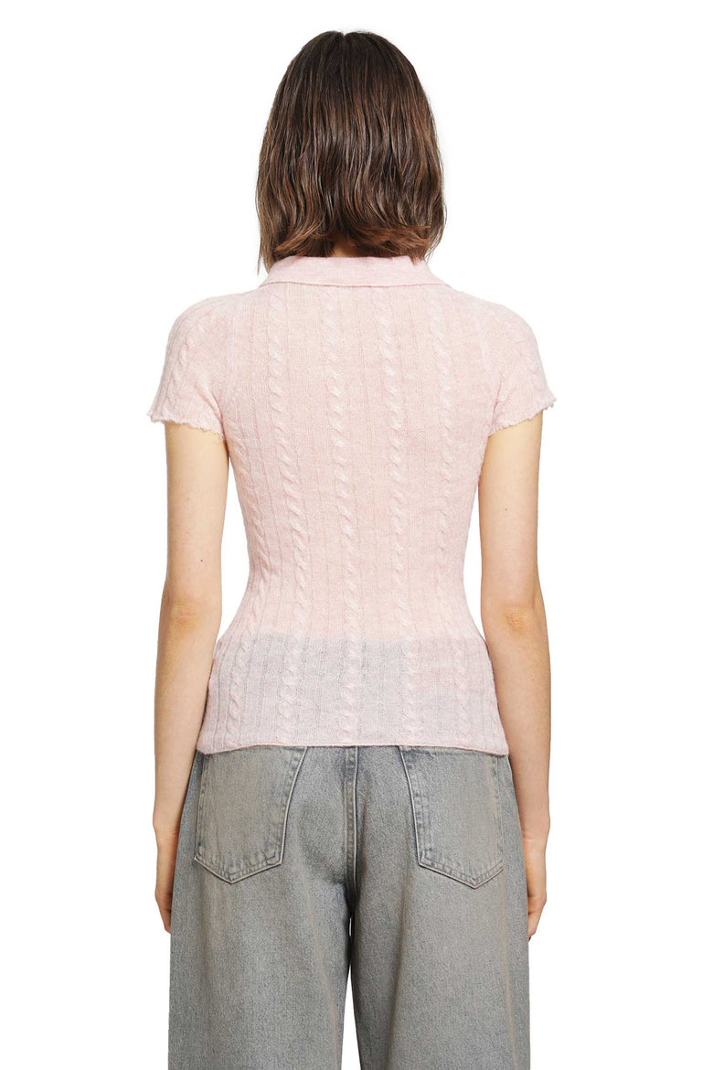 HAIKURE Laurie Semi-Sheer Polo Shirt woman