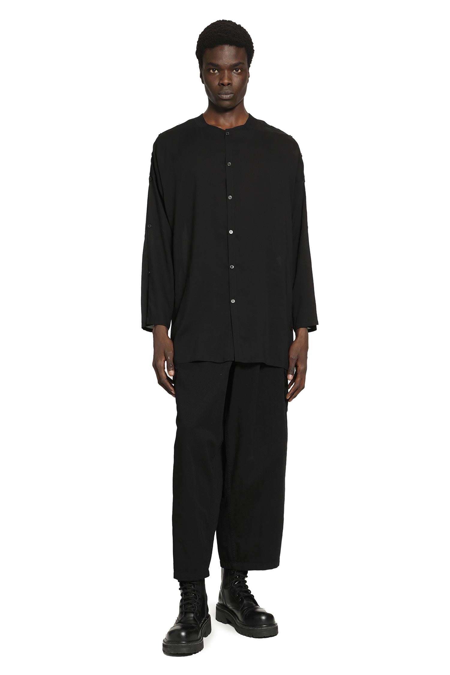 YOHJI YAMAMOTO Collarless B Shirt man