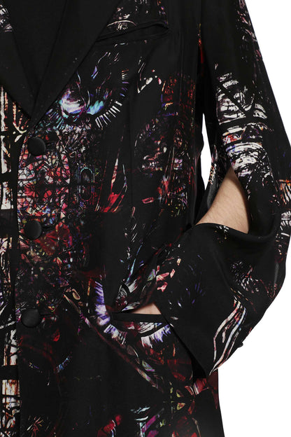 Stained Glass Printed Message Blazer