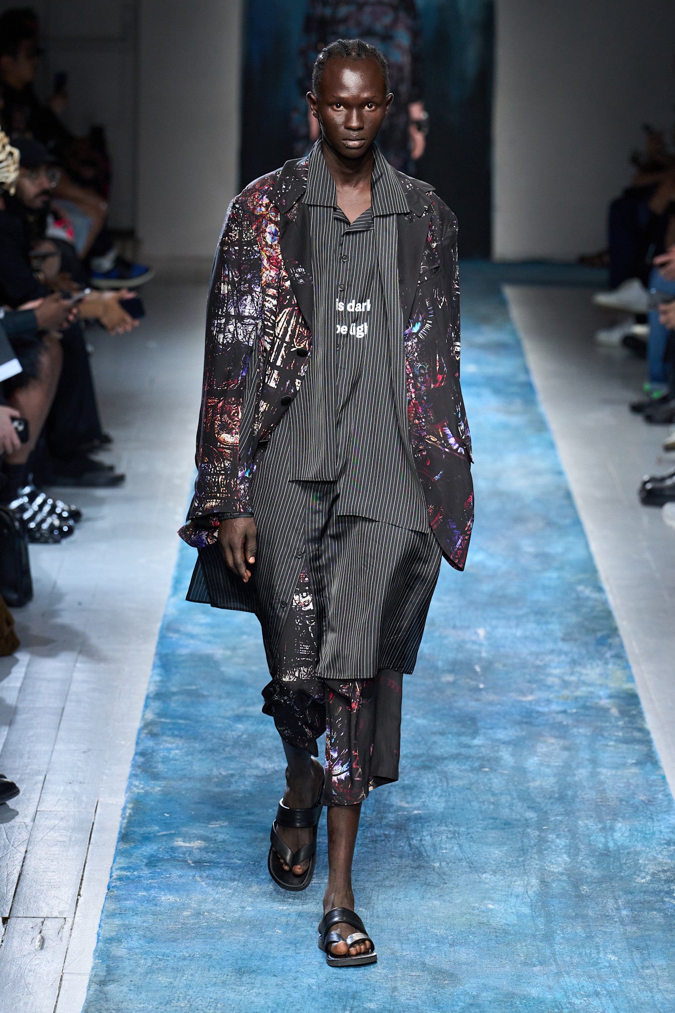 YOHJI YAMAMOTO Stained Glass Printed Message Blazer man
