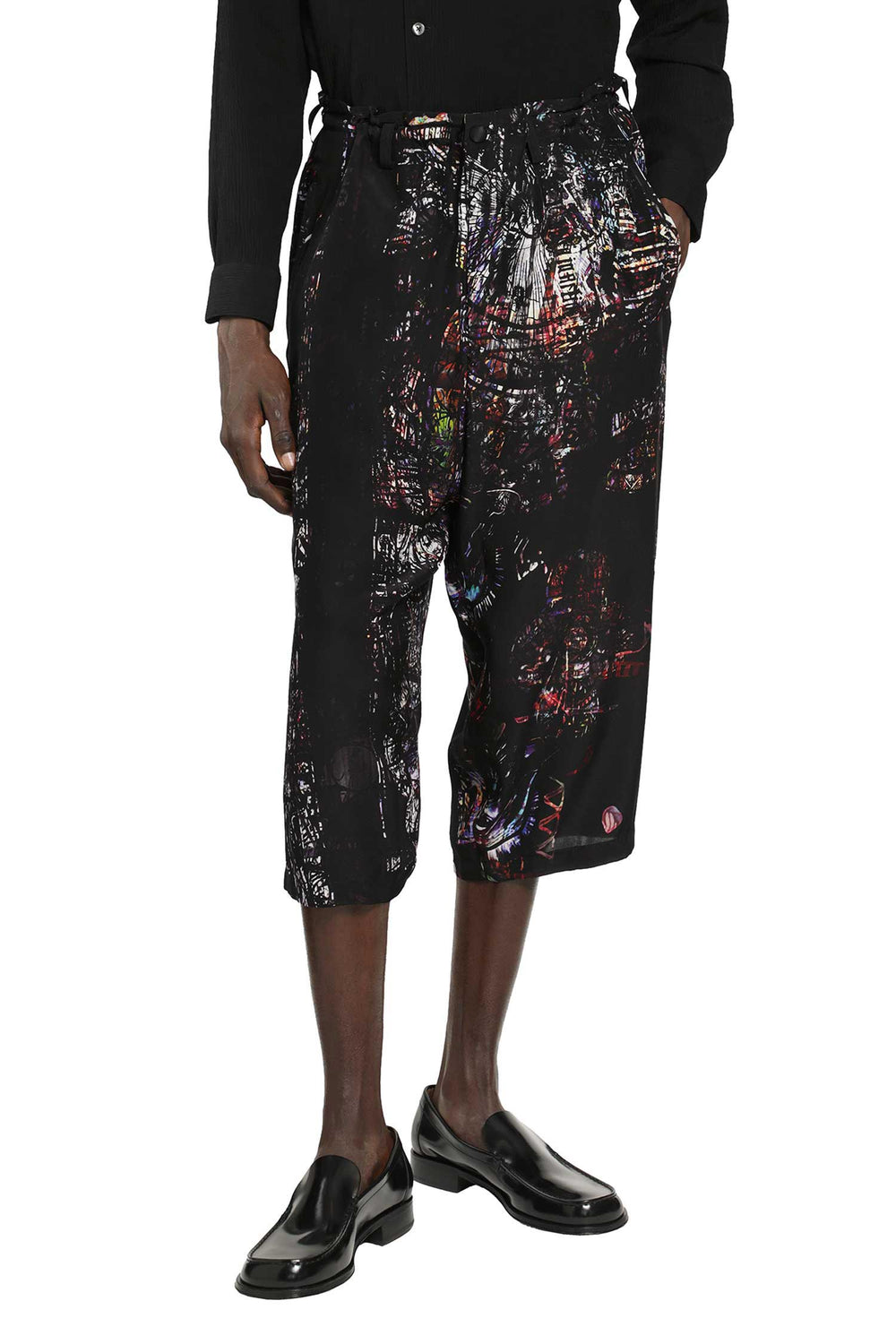 YOHJI YAMAMOTO Stained Glass Printed Bermuda Pants man