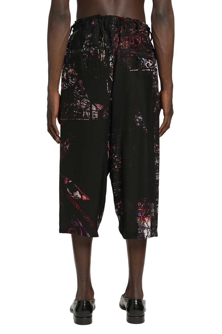 YOHJI YAMAMOTO Stained Glass Printed Bermuda Pants man