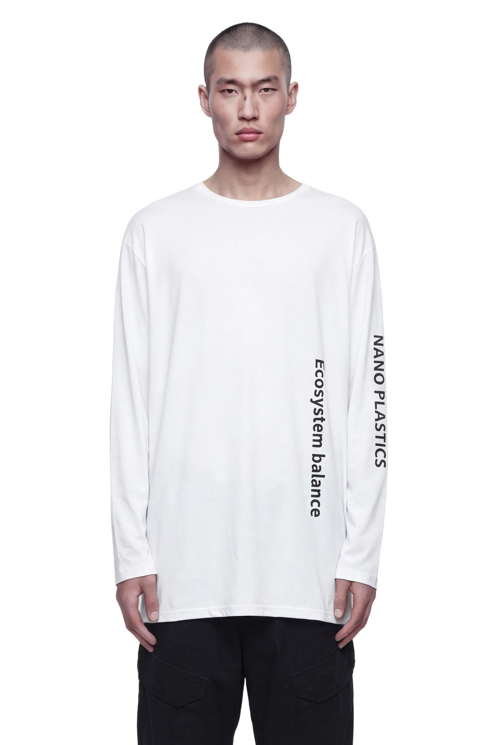 YOHJI YAMAMOTO D-Neckline Long Sleeve T-Shirt man