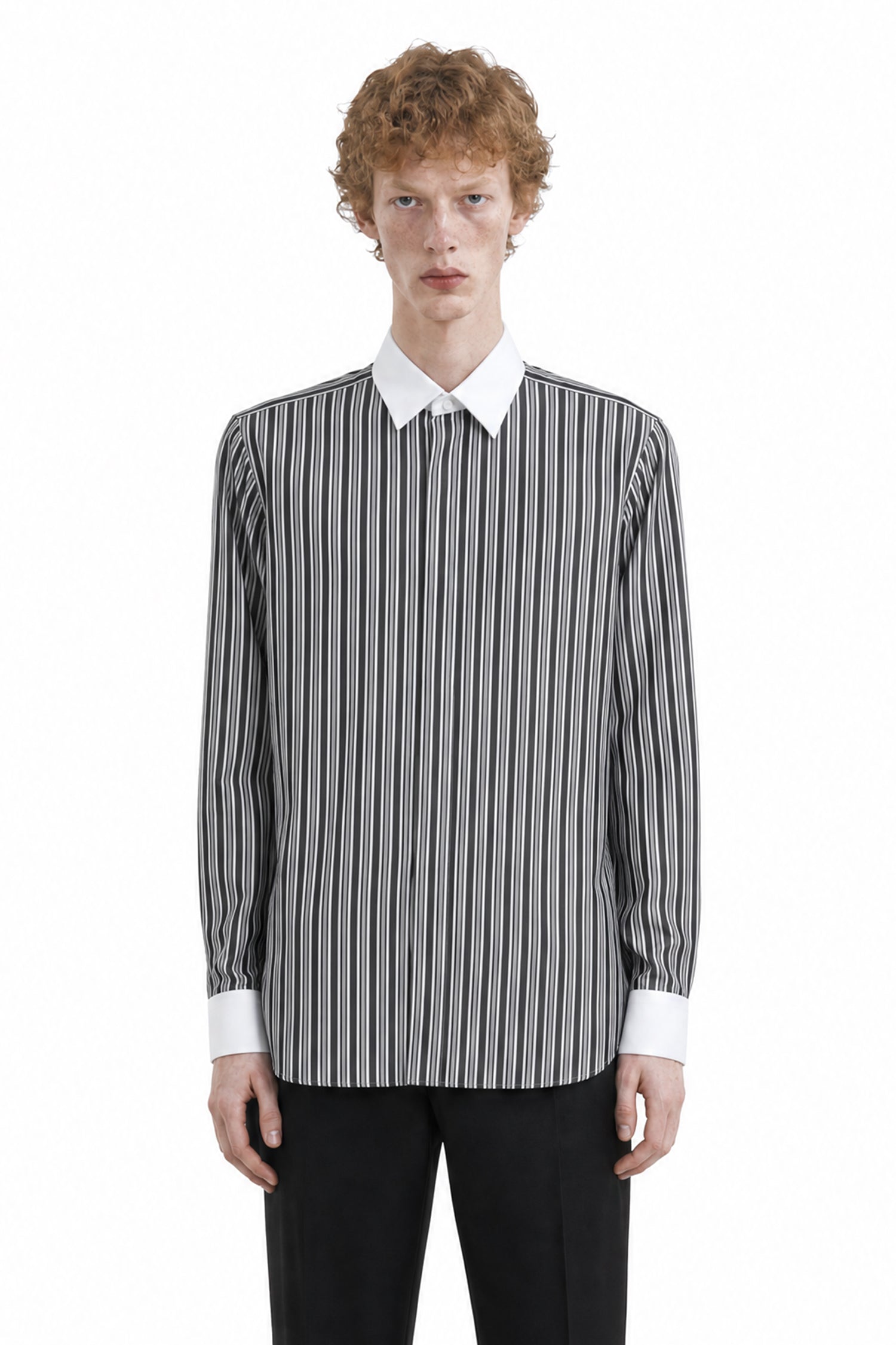 TOM FORD Poplin Stripe Classic Fit Shirt man