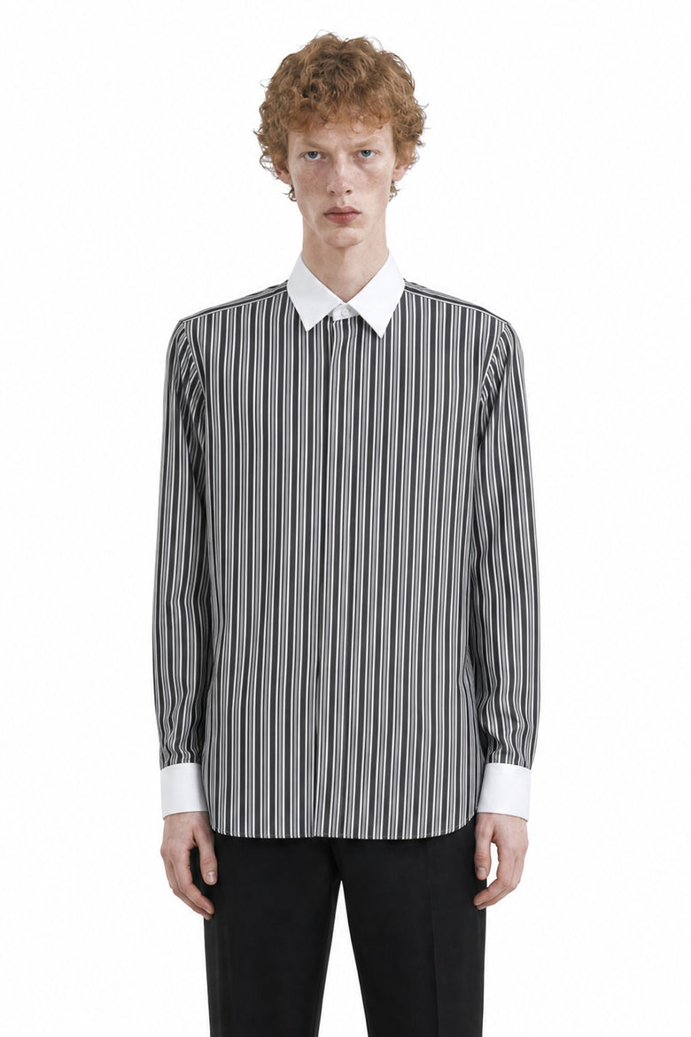 
              TOM FORD Poplin Stripe Classic Fit Shirt man
            