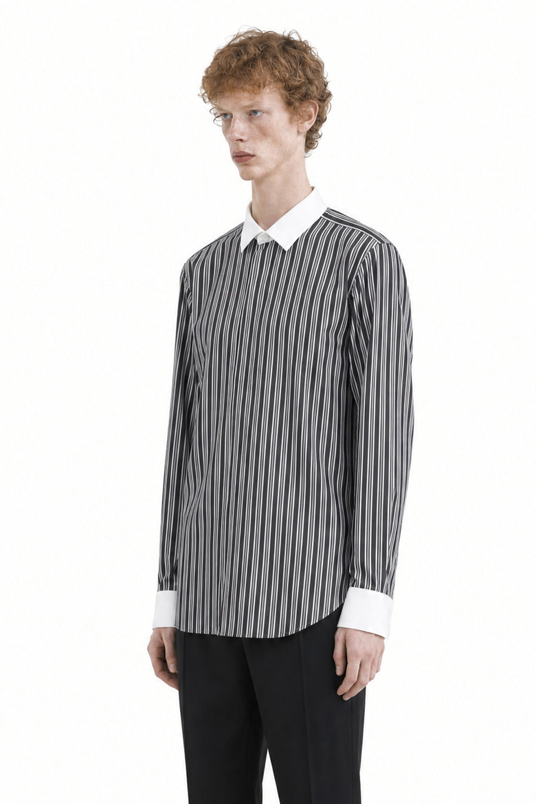 
              TOM FORD Poplin Stripe Classic Fit Shirt man
            