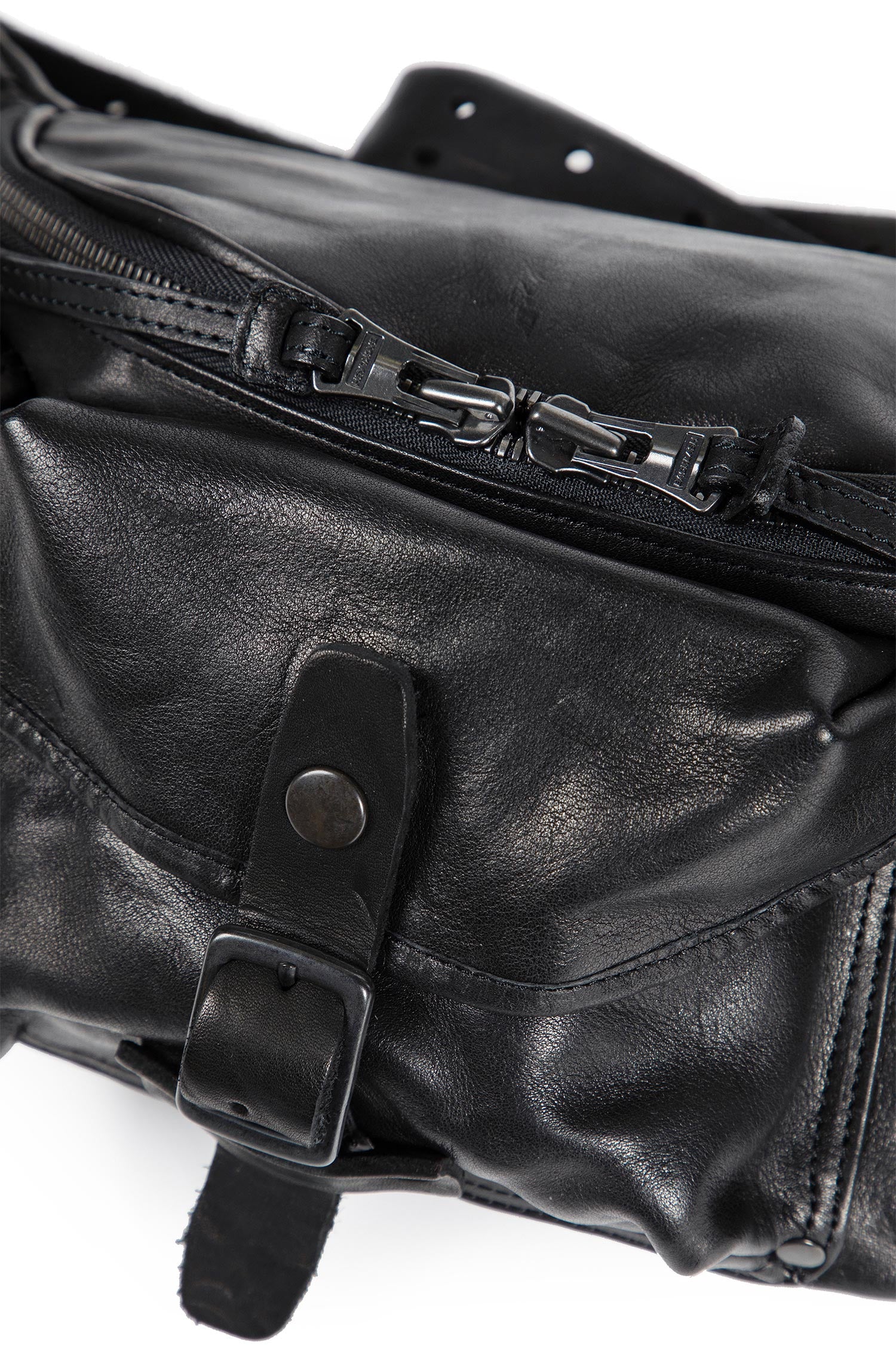 YOHJI YAMAMOTO MAN BLACK FANNY PACKS
