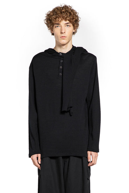 YOHJI YAMAMOTO MAN BLACK SWEATSHIRTS