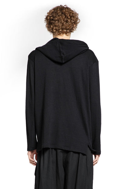 YOHJI YAMAMOTO MAN BLACK SWEATSHIRTS