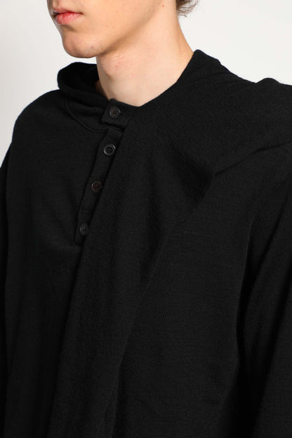 YOHJI YAMAMOTO MAN BLACK SWEATSHIRTS