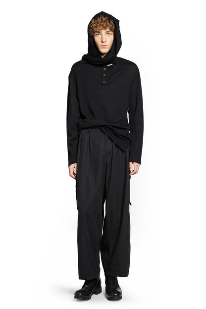 YOHJI YAMAMOTO MAN BLACK SWEATSHIRTS