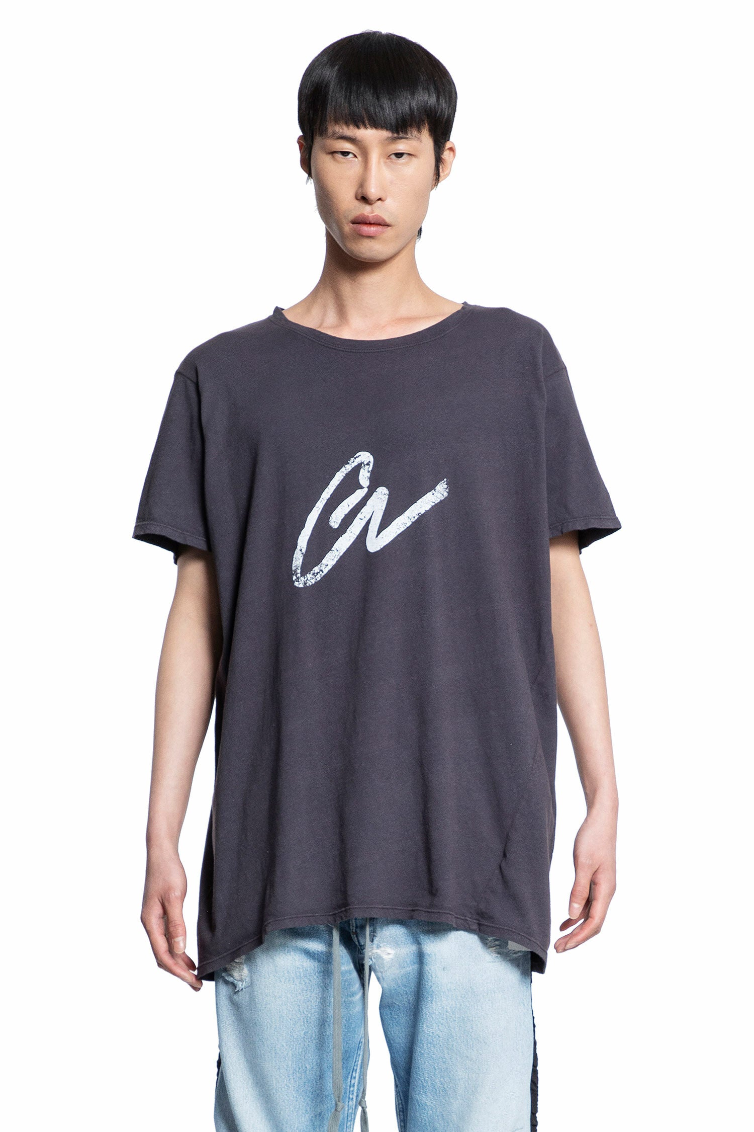 GREG LAUREN MAN GREY T-SHIRTS & TANK TOPS