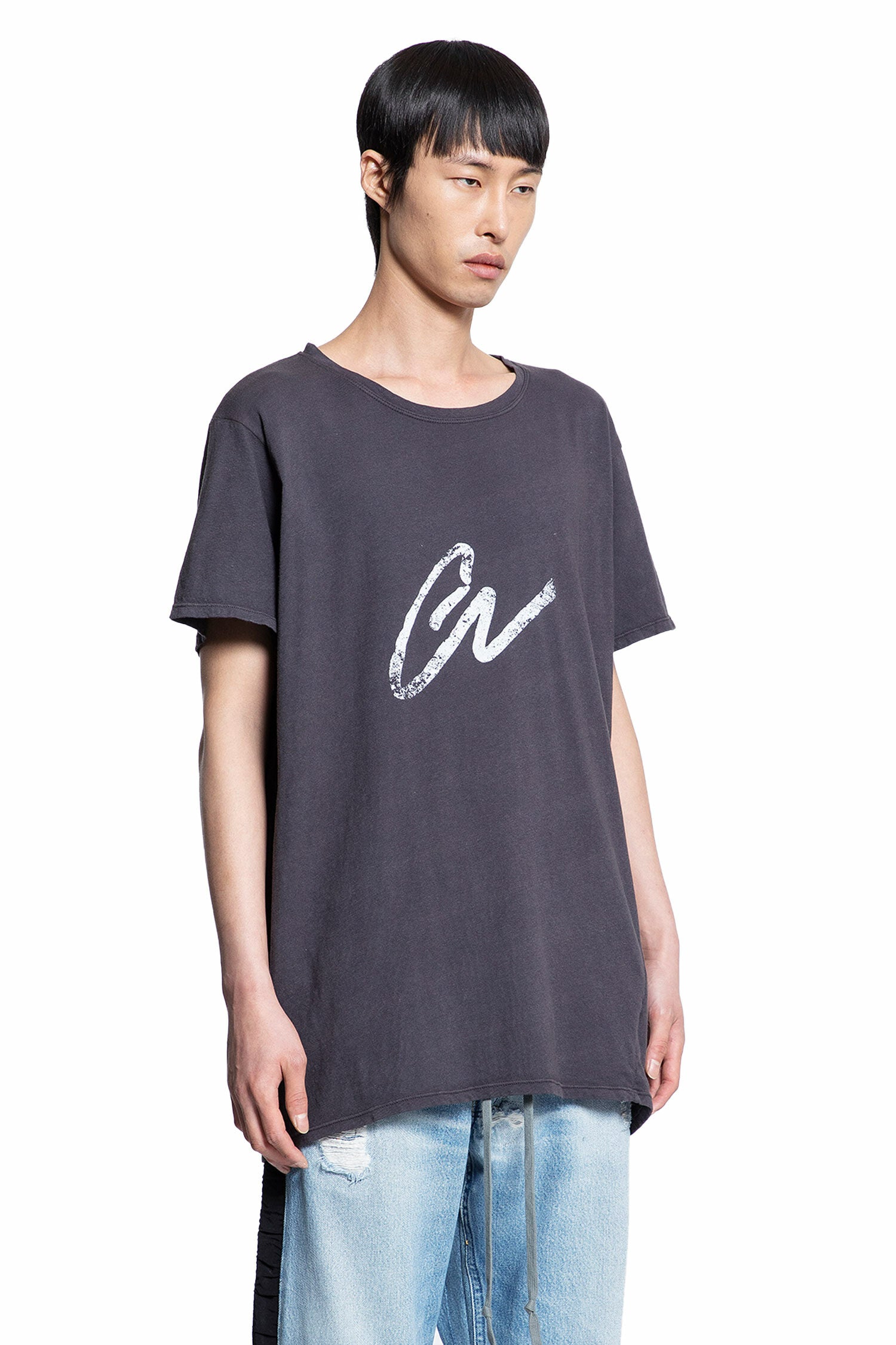 GREG LAUREN MAN GREY T-SHIRTS & TANK TOPS