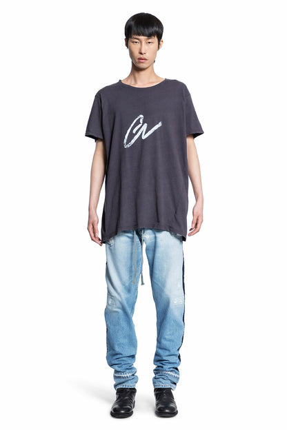 GREG LAUREN MAN GREY T-SHIRTS & TANK TOPS