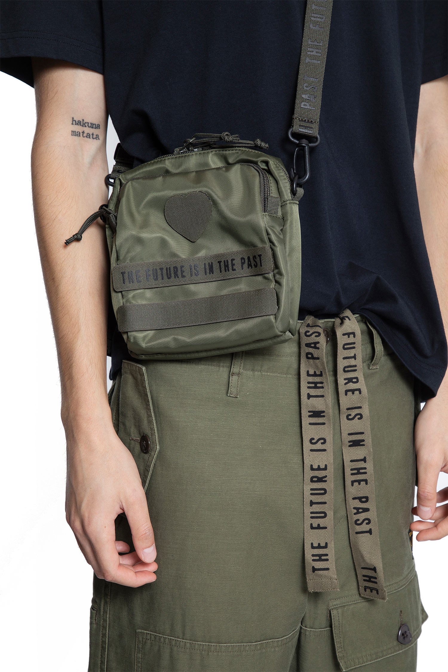 HUMAN MADE MAN GREEN CROSSBODY BAGS