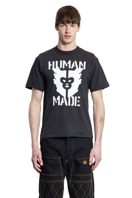 HUMAN MADE MAN BLACK T-SHIRTS & TANK TOPS