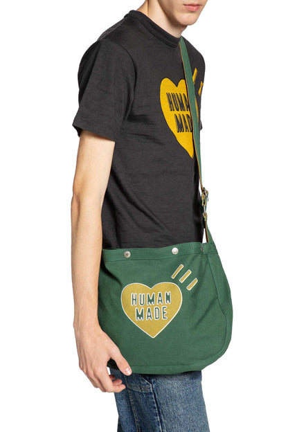 HUMAN MADE MAN GREEN CROSSBODY BAGS
