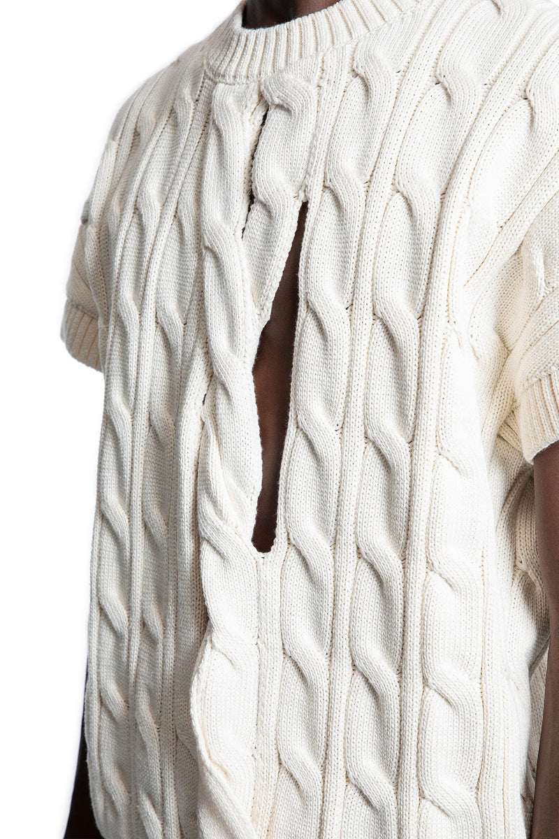 Cut-Out Cable Knit Gilet - Antonioli.eu