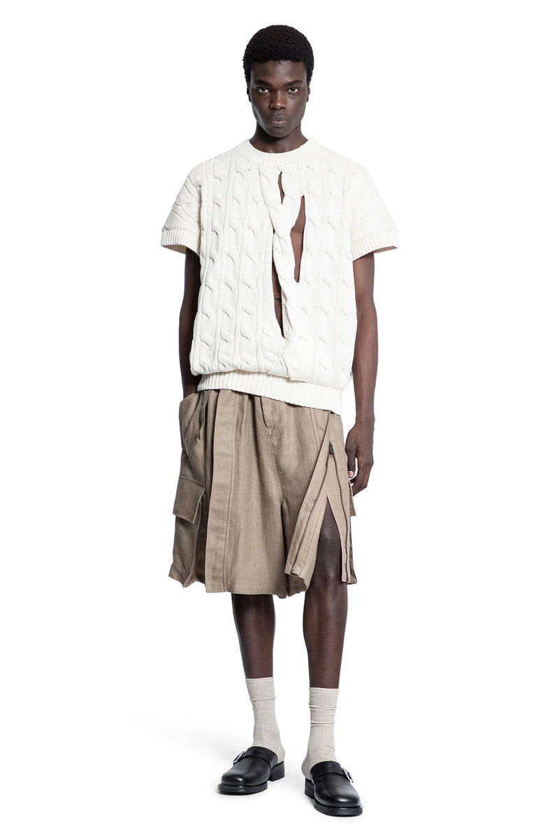 Cut-Out Cable Knit Gilet - Antonioli.eu