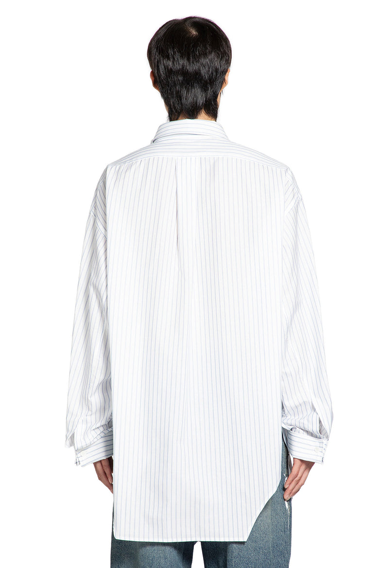 Cotton Poplin Pinstriped Oversized Shirt