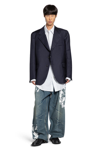 Cotton Poplin Pinstriped Oversized Shirt