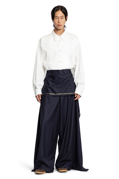 Cotton Poplin Shirt with Bib