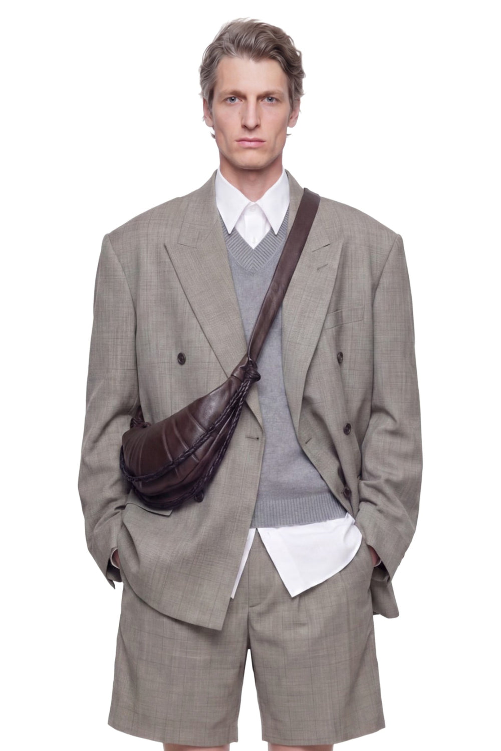 HED MAYNER Double-Breasted Wool Blazer man