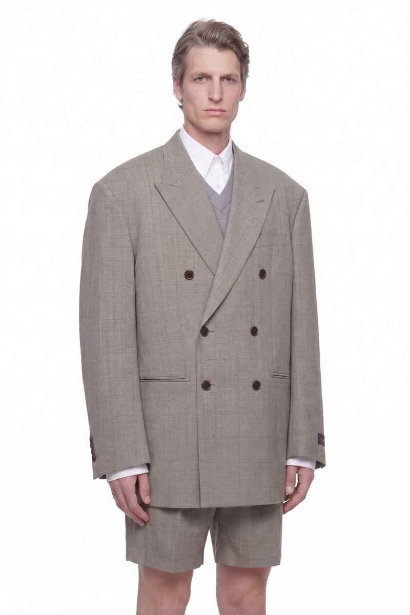 HED MAYNER Double-Breasted Wool Blazer man