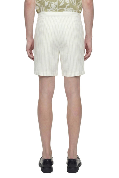 Pinstriped Wool Shorts