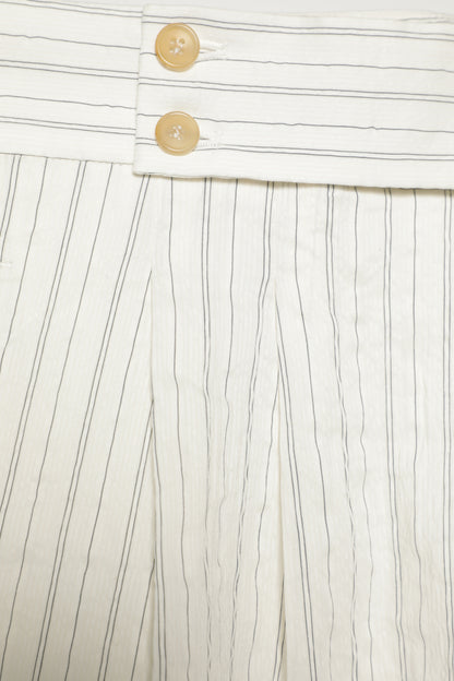 Pinstriped Wool Shorts