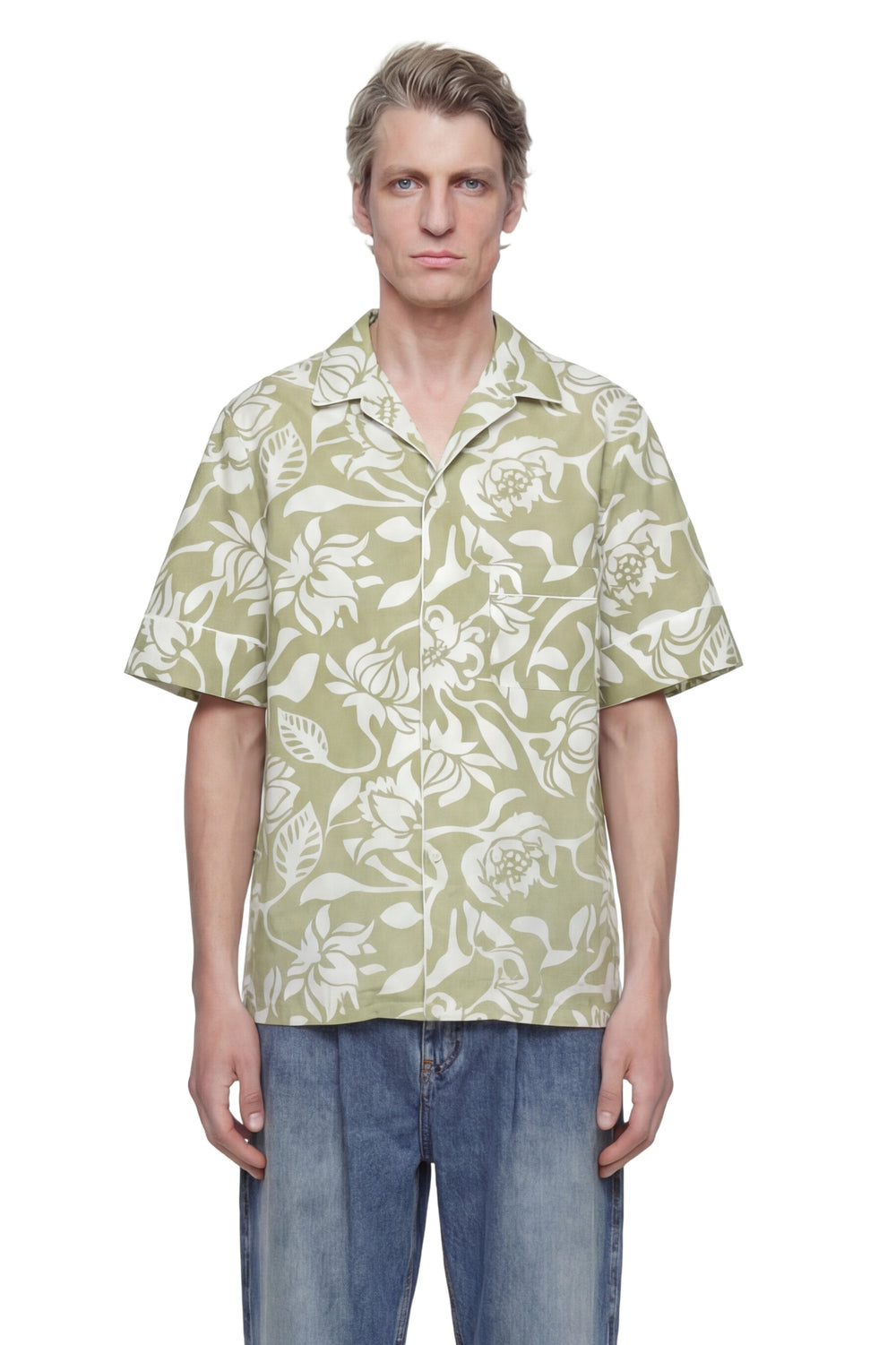 HED MAYNER Floral Print Shirt man